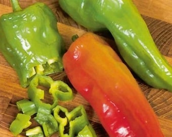 Cubanelle Sweet Pepper Frying Pepper Heirloom Vegetable Garden 100+ Seeds