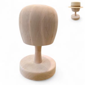 Soporte de madera para sombreros: Moldeador de sombreros para dar forma y guardar pelucas, suministros de sombrerería artesanal.