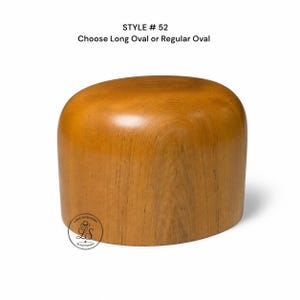 Professionelle Hutform | Ovaler und länglicher ovaler Hutformblock aus Holz, Modell 51 oder 52 | Werkzeug für die Hutmacherei | Größen 50–65 cm