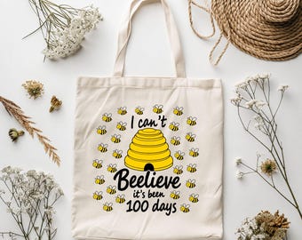 I Can't Beelieve It's Been 100 Days PNG Design - 100 Days of School PNG, Cute Bee Sublimation Graphic, 100th Day Teacher Digital Download