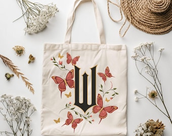Gothic Letter W PNG – Illuminated Monogram PNG, Vintage Butterfly Initial W, Dark Academia Alphabet, Clipart Digital Download