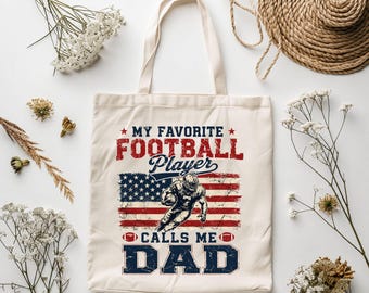 Football Dad PNG, My Favorite Football Player Calls Me Dad Sublimation Design, Patriotic American Flag Football Graphic, Digital Download