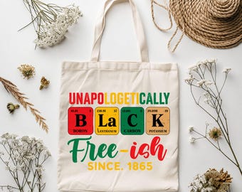 Unapologetic Black PNG – Freeish Since 1865 PNG, Juneteenth Sublimation Graphic, Periodic Table Pride Clipart, Digital Download