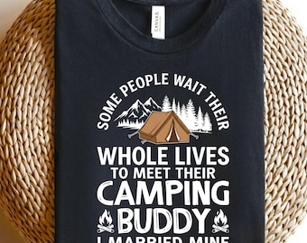 Married My Camping Buddy PNG,Funny Camping Quote Graphic, Outdoor Couple Digital Download,Camp Life Sublimation PNG,Silhouette Cricut Design