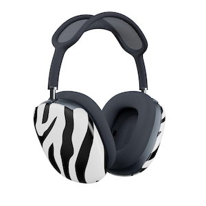 Zebra Streifen AirPods Max Shell Hülle | Schwarz Weißer Animal Print
