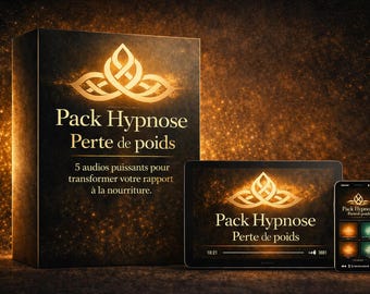 Pack hypnose perte de poids – 5 séances audio MP3 | Alimentation, Sommeil, Émotions | Téléchargement immédiat