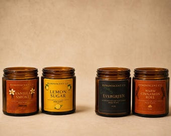 Candela in cera di soia colata a mano - 255 g (9 oz)