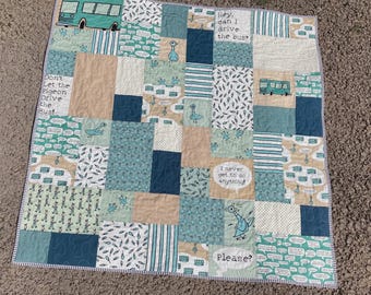 Modèle de courtepointe PDF numérique câlins pour bébé, courtepointe pour bébé petit faon, couverture pour chambre d'enfant Fat Quarter, modèle de courtepointe pour débutant