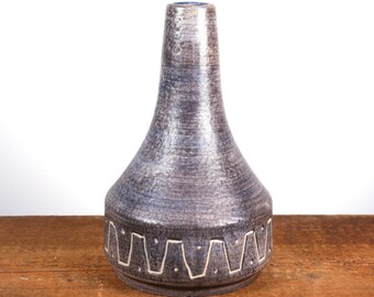 Vintage Heissner Keramik vase 1960s East German pottery, Fat Lava midcentury modern brutalist modernist home decor