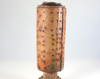 Bernard Rooke large studio pottery vase 1970s English brutalist stoneware vase