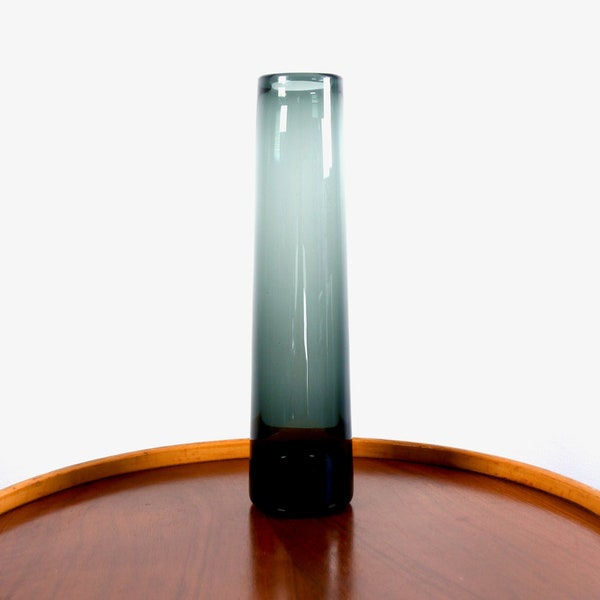 Vintage Holmegaard Glass vase 16909 Labrador, 1950s Danish Modern Per Lutken design, midcentury modernist minimalist decor