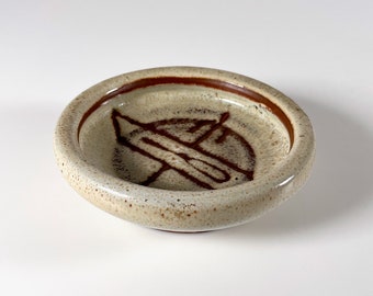 Les Argonautes Vallauris studio pottery pin dish 1960s midcentury French ceramics
