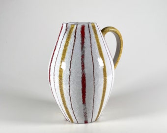 1950s Bitossi pottery vase, Aldo Londi Italian ceramic jug, midcentury modernist decor