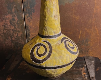 ヴィンテージ CARSTENS ATELIER KERAMIK 魚口花瓶 西ドイツ陶器 1960