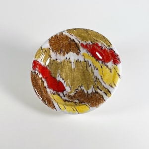 Bitossi pottery dish 1950s Aldo Londi Italian pottery bowl, midcentury modern abstract retro home decor