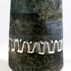 Heissner Keramik vase 1960s East German pottery Fat Lava midcentury modern brutalist modernist home decor image 8