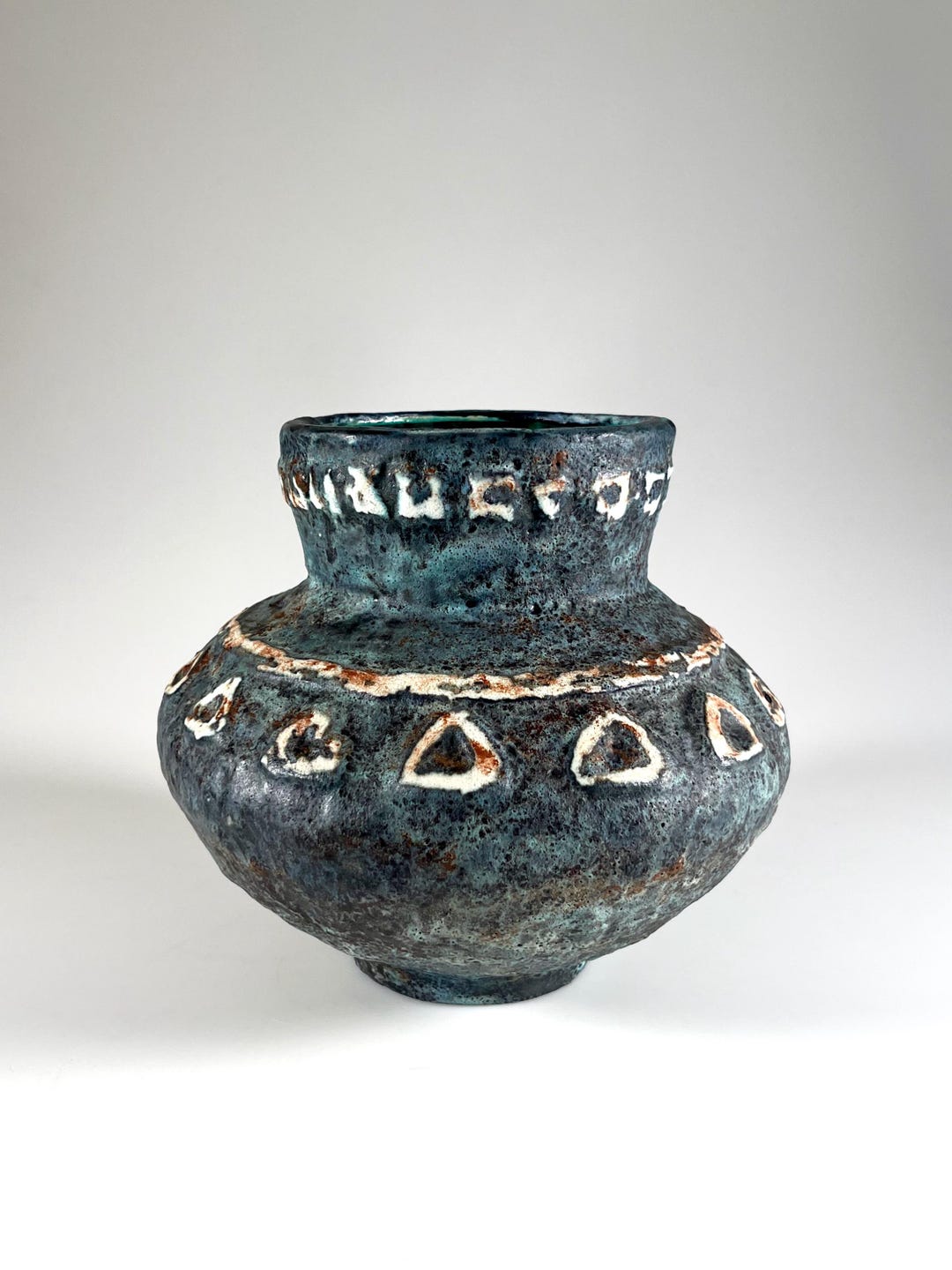 Ruscha Antik Fat Lava Vase: 西ドイツ陶器、1960年代ミッド