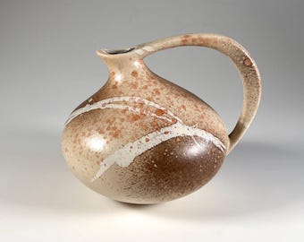 Ruscha Keramik 313 Vase Fat Lava, 1960s German Pottery, Kurt