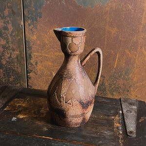 Vintage Ceramano Burgund vase 1960s West German Pottery Fat Lava jug Hans Welling