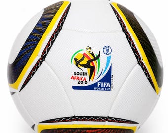 2010 World Cup Jabulani Replica Soccer Ball Size 5 Premium PU Leather Football, South Africa Match Style, Training & Collectible