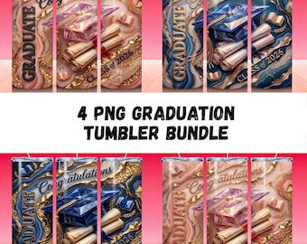 Class of 2026 Tumbler Wrap Bundle: 20oz Skinny Sublimation PNG Designs (Digital Download)
