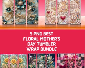 Floral Mother’s Day Tumbler Wrap | 20oz Skinny Sublimation Design | Sunflower Mama Mom Tumbler | Inflated Floral Mom PNG Digital Download