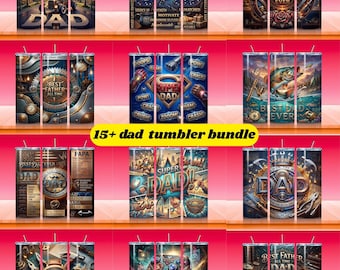 Best Dad Ever Tumbler Wrap PNG, Father’s Day 20oz Skinny Sublimation Design, Rustic Mechanic Dad Gift, Seamless Tumbler Template