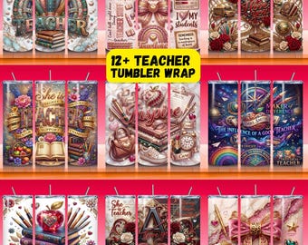 12+ Teacher Tumbler 20 oz Skinny Sublimation Design, Teacher Fuel, Teacher Appreciation, Teacher Tumbler 20 oz Wrap Design, Instant Download