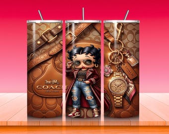 Betty Boop Kiss Tumbler Wrap, 20oz Skinny Sublimation Design (Digital Download)