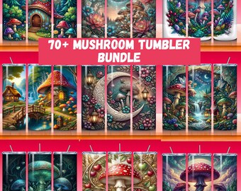 70+ Magic Mushrooms 20oz Tumbler Wrap sublimation design, cute mushroom, mushroom lovers, psilocybin mushrooms, mushroom png, sublimation