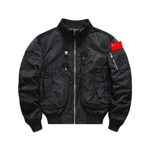 Jaqueta Bomber Militar Masculina com Zíper e Estilo Baseball