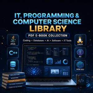 IT & Programming E-Book Bundle | Computer Science, Java, C++, Sql, AI, Linux, Software PDF Library
