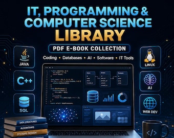 IT & Programming E-Book Bundle | Computer Science, Java, C++, Sql, AI, Linux, Software PDF Library
