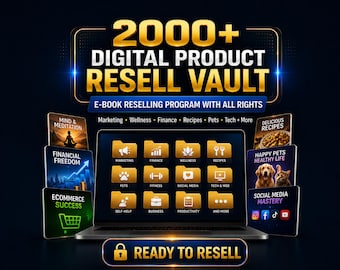 2,000+ PLR E-Book Resell Rights Bundle | Ready-to-Sell Digital Products for Entrepreneurs & Online Sellers