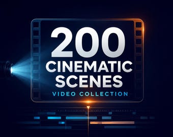 200 Original Cinematic Video Scenes | Movie-Inspired B-Roll Bundle for Video Essays, Reels & Creative Editing