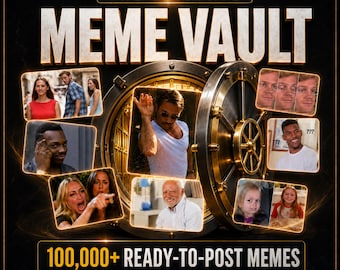 100,000+ Meme Bundle, Ready-to-Post Social Media Memes, Funny Content Digital Download