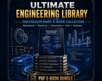 Paquete de libros electrónicos de ingeniería: Libros en PDF sobre ingeniería mecánica, eléctrica, automotriz, civil y de software.