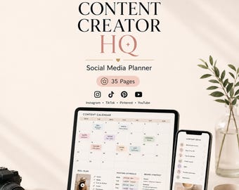 Planerare för innehåll för sociala medier | 35-sidig skaparkalender, reels, analyser och tillväxtpaket