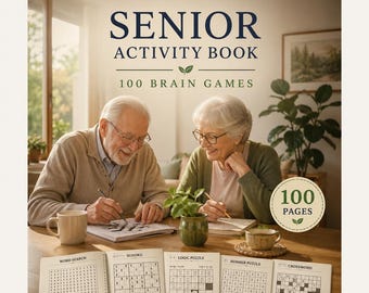 Senior Activity Book – 100 Printable Brain Games