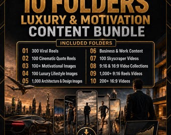 1700+ Luxury & Motivation Reels, Videos and Images Bundle