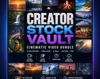 Filmisk stockvideo-paket | Slowmotion, timelapse, natur och B-roll-klipp för videoredigerare