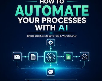 Guide till AI-processautomation, e-bok om arbetsflöden för nybörjare för företagsproduktivitet och automatisering utan kod