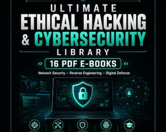 Ethical Hacking & Cybersecurity E-Book Bundle | 16 PDF Books on Network Security, Reverse Engineering, Web Security