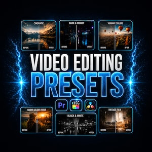 Pakiet gotowych ustawień do edycji wideo | Premiere Pro, CapCut, DaVinci Resolve (pobranie cyfrowe)