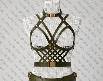 Set completo di imbracatura strapon in pelle, cintura strapon taglie forti con 3 anelli a O