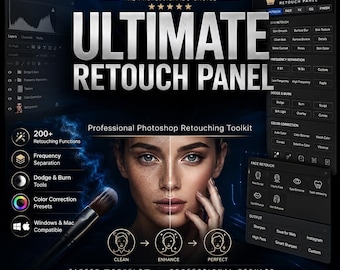Panel de retoque fotográfico / Panel de retoque fotográfico / Separación de frecuencias / Sobreexponer y oscurecer / Herramientas de retoque de piel