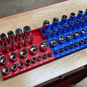 Organizers/Trays for CRAFTSMAN 3/8" Drive Socket Sets – Metric and SAE - Standard and Deep - Efficient, Durable & Streamlined Socket Holders