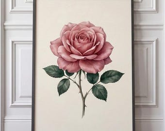 Aquarell Rosen Print - Botanisches Wand Kunst Poster