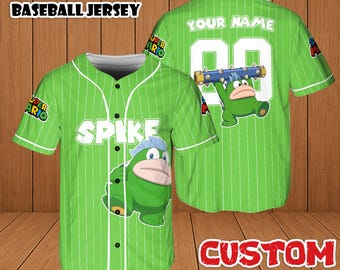 Custom Spike Super Mario Baseball Jersey, Personalized Nintendo Character Shirt, Family Matching Gaming Outfit