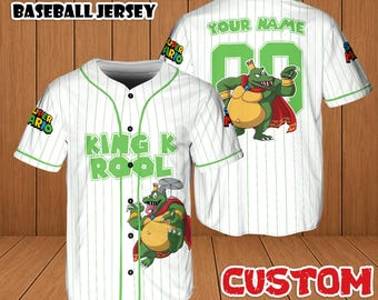 Nintendo King K Rool Team Jersey, Super Mario Team Outfit, Birthday Party Shirt